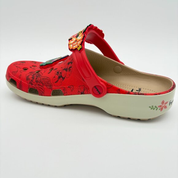 NWT Mens Size 11 Womens 13 Frida Kahlo Bone Red Crocs Classic Clogs - Picture 4 of 11